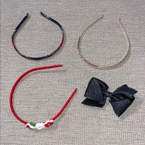 Girls Headbands and Glitter Black Bow